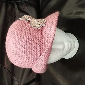 New Warm Handmade Soft Pink Bucket Hat For Cold Season